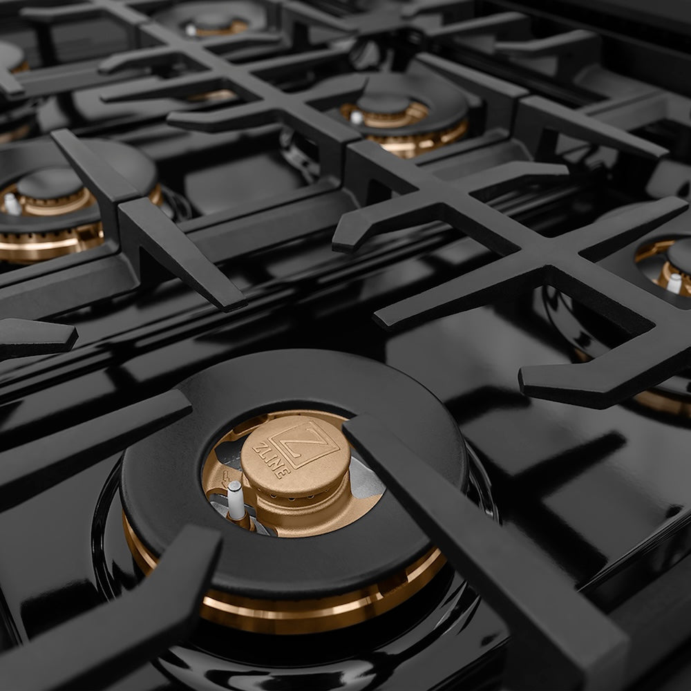 ZLINE 36 in. Classic Gas Rangetop with 6 Burner DuoPro™ Cooktop in Black Stainless Steel, Open Box-Good Condition