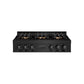 ZLINE 36 in. Classic Gas Rangetop with 6 Burner DuoPro™ Cooktop in Black Stainless Steel (PCRTB-36) front.