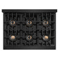 ZLINE 36 in. Classic Gas Rangetop with 6 Burner DuoPro™ Cooktop in Black Stainless Steel, Open Box-Good Condition
