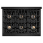 ZLINE 36 in. Classic Gas Rangetop with 6 Burner DuoPro™ Cooktop in Black Stainless Steel, Open Box-Great Condition