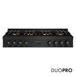 ZLINE 48 in. Classic Gas Rangetop with 8 Burner DuoPro™ Cooktop in Black Stainless Steel, Open Box-Good Condition