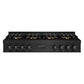 ZLINE 48 in. Classic Gas Rangetop with 8 Burner DuoPro™ Cooktop in Black Stainless Steel, Open Box-Good Condition
