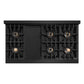ZLINE 48 in. Classic Gas Rangetop with 8 Burner DuoPro™ Cooktop in Black Stainless Steel, Open Box-Good Condition
