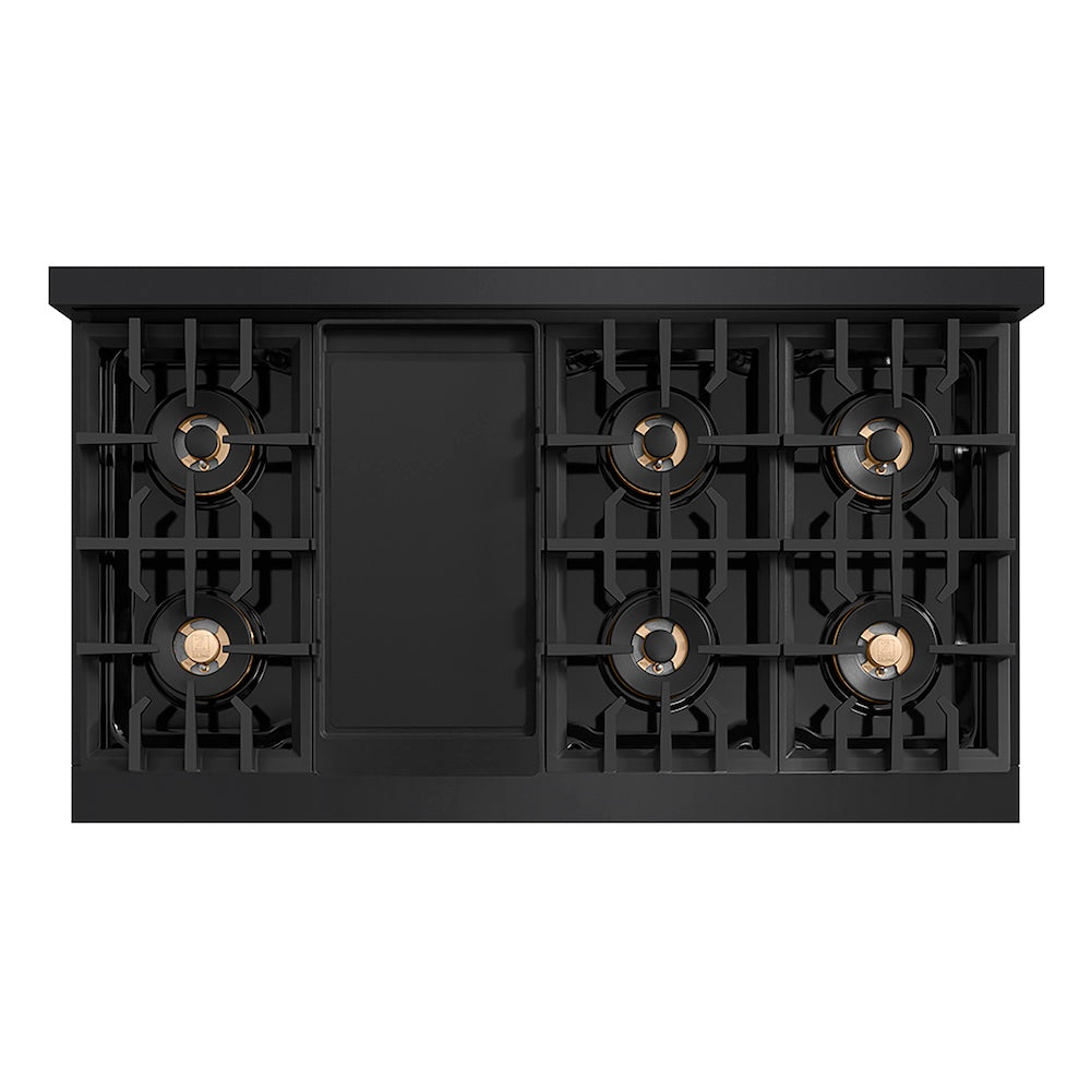 ZLINE 48 in. Classic Gas Rangetop with 8 Burner DuoPro™ Cooktop in Black Stainless Steel, Open Box-Good Condition