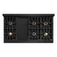ZLINE 48 in. Classic Gas Rangetop with 8 Burner DuoPro™ Cooktop in Black Stainless Steel, Open Box-Great Condition