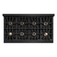 ZLINE 48 in. Classic Gas Rangetop with 8 Burner DuoPro™ Cooktop in Black Stainless Steel, Open Box-Good Condition