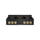 ZLINE Autograph Edition 36 in. Classic Gas Rangetop with 6 Burner DuoPro™ Cooktop in Black Stainless Steel and Polished Gold Accents, Open Box-Great Condition