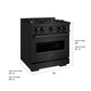 ZLINE 30 in. 4.2 cu. ft. Classic Dual Fuel Range with 4 Burner DuoPro™ Cooktop and Electric Convection Oven in Black Stainless Steel, Open Box-Great Condition