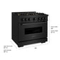 ZLINE 36 in. 5.2 cu. ft. Classic Dual Fuel Range with 6 Burner DuoPro™ Cooktop and Electric Convection Oven in Black Stainless Steel, Open Box-Great Condition