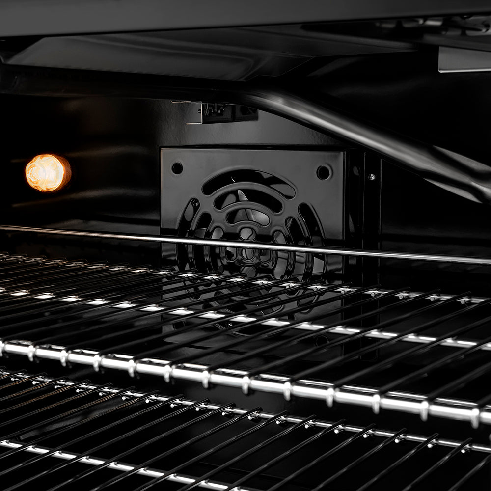 ZLINE Autograph Edition 48 in. 6.7 cu. ft. Classic Gas Range with 8 Burner DuoPro™ Cooktop and Dual Ovens in Black Stainless Steel and Champagne Bronze Accents, Open Box-Great Condition