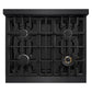 ZLINE 30 in. Classic Gas Rangetop with 4 Burners and Porcelain Cooktop in Black Stainless Steel (RTB2-30)