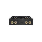 ZLINE Autograph Edition 30 in. Classic Gas Rangetop with 4 Burners and Porcelain Cooktop in Black Stainless Steel with Polished Gold Accents (RTBZ-30-G) main image.