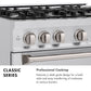 ZLINE 48 in. 6.7 cu. ft. Classic Double Oven Gas Range with 8 Burner Cooktop in Stainless Steel, Open Box-Good Condition