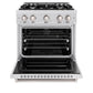 ZLINE 30 in. 4.2 cu. ft. Classic Dual Fuel Range with 4 Burner Gas Cooktop and Electric Convection Oven in Satin Stainless Steel, Open Box-Great Condition
