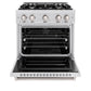ZLINE 30 in. 4.2 cu. ft. Classic Dual Fuel Range with 4 Burner Gas Cooktop and Electric Convection Oven in Satin Stainless Steel, Open Box-Good Condition