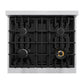 ZLINE 30 in. 4.2 cu. ft. Classic Dual Fuel Range with 4 Burner Gas Cooktop and Electric Convection Oven in Satin Stainless Steel, Open Box-Good Condition