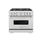 ZLINE 36 in. 5.2 cu. ft. Classic Dual Fuel Range with 6 Burner Gas Cooktop and Electric Convection Oven in Satin Stainless Steel, Open Box-Great Condition
