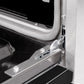ZLINE 30 in. 4.2 cu. ft. Classic Dual Fuel Range with 4 Burner Gas Cooktop and Electric Convection Oven in Satin Stainless Steel with Black Matte Door (CDRS-BLM-30)