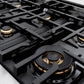 ZLINE Autograph Edition 48 in. 6.7 cu. ft. Classic Double Oven Dual Fuel Range with 8 Burner Gas Cooktop in Satin Stainless Steel and Polished Gold Accents (CDRSZ-48-G)