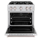ZLINE 30 in. 4.2 cu. ft. Classic Gas Range with 4 Burner Cooktop and Convection Gas Oven in Satin Stainless Steel, Open Box-Great Condition