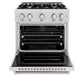 ZLINE 30 in. 4.2 cu. ft. Classic Gas Range with 4 Burner Cooktop and Convection Gas Oven in Satin Stainless Steel, Open Box-Good Condition