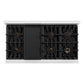ZLINE Autograph Edition 48 in. 6.7 cu. ft. Classic Double Oven Gas Range with 8 Burner Cooktop in Satin Stainless Steel with Black Matte Doors and Champagne Bronze Accents, Open Box-Great Condition