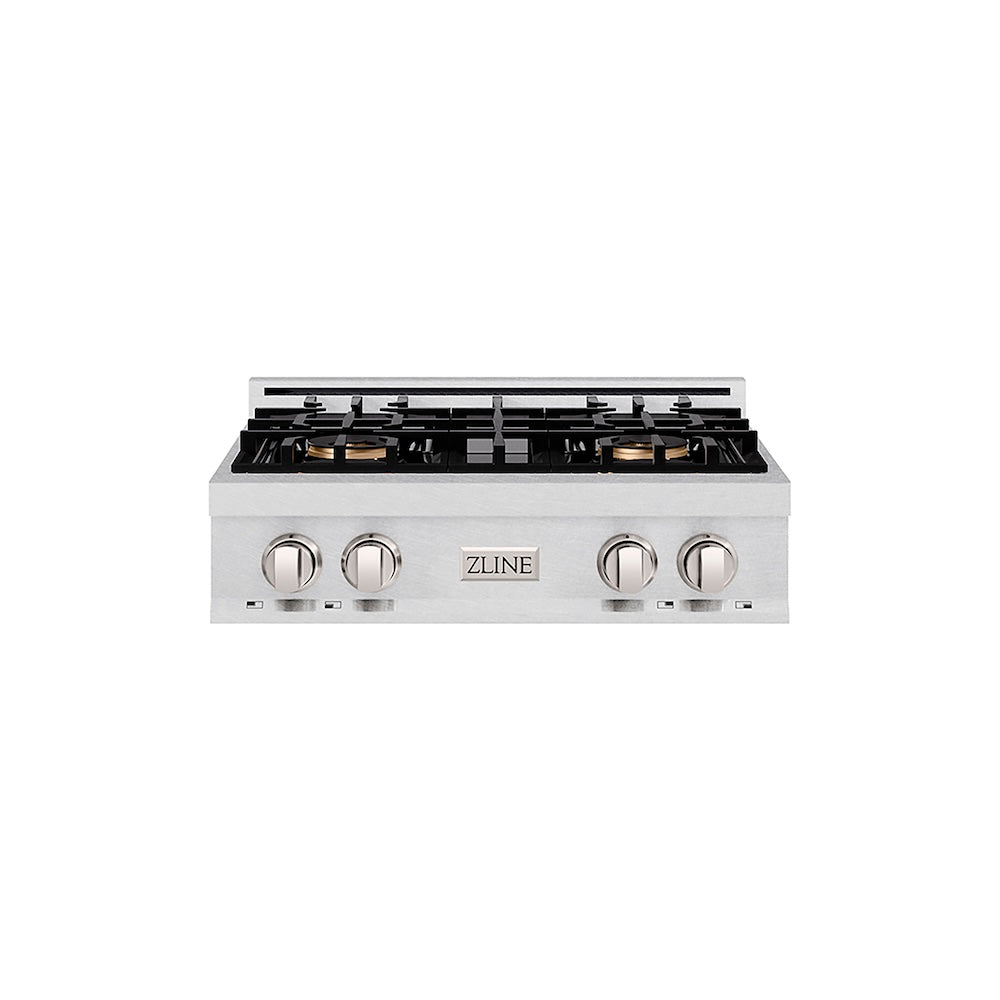 ZLINE 30 in. Classic Gas Rangetop with 4 Burner DuoPro™ Cooktop in Satin Stainless Steel, Open Box-Good Condition