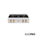 ZLINE Autograph Edition 30 in. Classic Gas Rangetop with 4 Burner DuoPro™ Cooktop in Satin Stainless Steel and Polished Gold Accents, Open Box-Good Condition