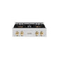 ZLINE Autograph Edition 30 in. Classic Gas Rangetop with 4 Burner DuoPro™ Cooktop in Satin Stainless Steel and Polished Gold Accents (PCRTSZ-30-G) front.