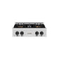 ZLINE Autograph Edition 30 in. Classic Gas Rangetop with 4 Burner DuoPro™ Cooktop in Satin Stainless Steel and Matte Black Accents, Open Box-Great Condition