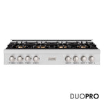 ZLINE 48 in. Classic Gas Rangetop with 8 Burner DuoPro™ Cooktop in Satin Stainless Steel, Open Box-Good Condition
