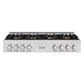 ZLINE 48 in. Classic Gas Rangetop with 8 Burner DuoPro™ Cooktop in Satin Stainless Steel (PCRTS-48) front.