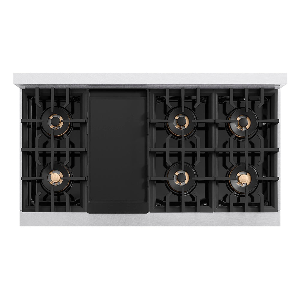 ZLINE 48 in. Classic Gas Rangetop with 8 Burner DuoPro™ Cooktop in Satin Stainless Steel, Open Box-Good Condition
