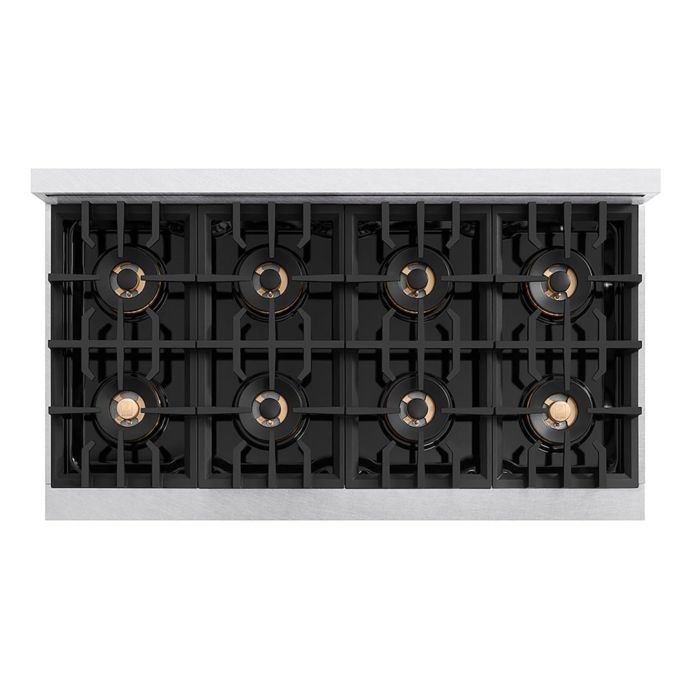 ZLINE 48 in. Classic Gas Rangetop with 8 Burner DuoPro™ Cooktop in Satin Stainless Steel, Open Box-Good Condition