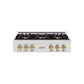 ZLINE Autograph Edition 36 in. Classic Gas Rangetop with 6 Burner DuoPro™ Cooktop in Satin Stainless Steel and Champagne Bronze Accents, Open Box-Good Condition