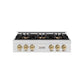 ZLINE Autograph Edition 36 in. Classic Gas Rangetop with 6 Burner DuoPro™ Cooktop in Satin Stainless Steel and Champagne Bronze Accents, Open Box-Great Condition