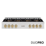 ZLINE Autograph Edition 48 in. Classic Gas Rangetop with 8 Burner DuoPro™ Cooktop in Satin Stainless Steel and Champagne Bronze Accents, Open Box-Good Condition