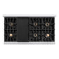 ZLINE Autograph Edition 48 in. Classic Gas Rangetop with 8 Burner DuoPro™ Cooktop in Satin Stainless Steel and Champagne Bronze Accents, Open Box-Good Condition