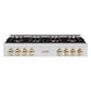 ZLINE Autograph Edition 48 in. Classic Gas Rangetop with 8 Burner DuoPro™ Cooktop in Satin Stainless Steel and Polished Gold Accents, Open Box-Great Condition