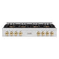 ZLINE Autograph Edition 48 in. Classic Gas Rangetop with 8 Burner DuoPro™ Cooktop in Satin Stainless Steel and Polished Gold Accents, Open Box-Good Condition
