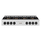 ZLINE Autograph Edition 48 in. Classic Gas Rangetop with 8 Burner DuoPro™ Cooktop in Satin Stainless Steel and Matte Black Accents, Open Box-Good Condition