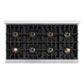 ZLINE Autograph Edition 48 in. Classic Gas Rangetop with 8 Burner DuoPro™ Cooktop in Satin Stainless Steel and Matte Black Accents, Open Box-Good Condition