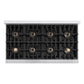 ZLINE Autograph Edition 48 in. Classic Gas Rangetop with 8 Burner DuoPro™ Cooktop in Satin Stainless Steel and Matte Black Accents, Open Box-Great Condition