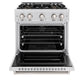 ZLINE 30 in. 4.2 cu. ft. Classic Dual Fuel Range with 4 Burner DuoPro™ Cooktop and Electric Convection Oven in Satin Stainless Steel, Open Box-Great Condition