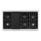 ZLINE 48 in. 6.7 cu. ft. Classic Dual Fuel Range with 8 Burner DuoPro™ Cooktop and Dual Ovens in Satin Stainless Steel, Open Box-Great Condition
