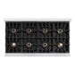 ZLINE 48 in. 6.7 cu. ft. Classic Dual Fuel Range with 8 Burner DuoPro™ Cooktop and Dual Ovens in Satin Stainless Steel, Open Box-Great Condition