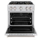 ZLINE 30 in. 4.2 cu. ft. Classic Gas Range with 4 Burner DuoPro™ Cooktop and Convection Gas Oven in Satin Stainless Steel (PCGRS-30)