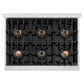 ZLINE 36 in. 5.2 cu. ft. Classic Gas Range with 6 Burner DuoPro™ Cooktop and Convection Gas Oven in Satin Stainless Steel, Open Box-Great Condition