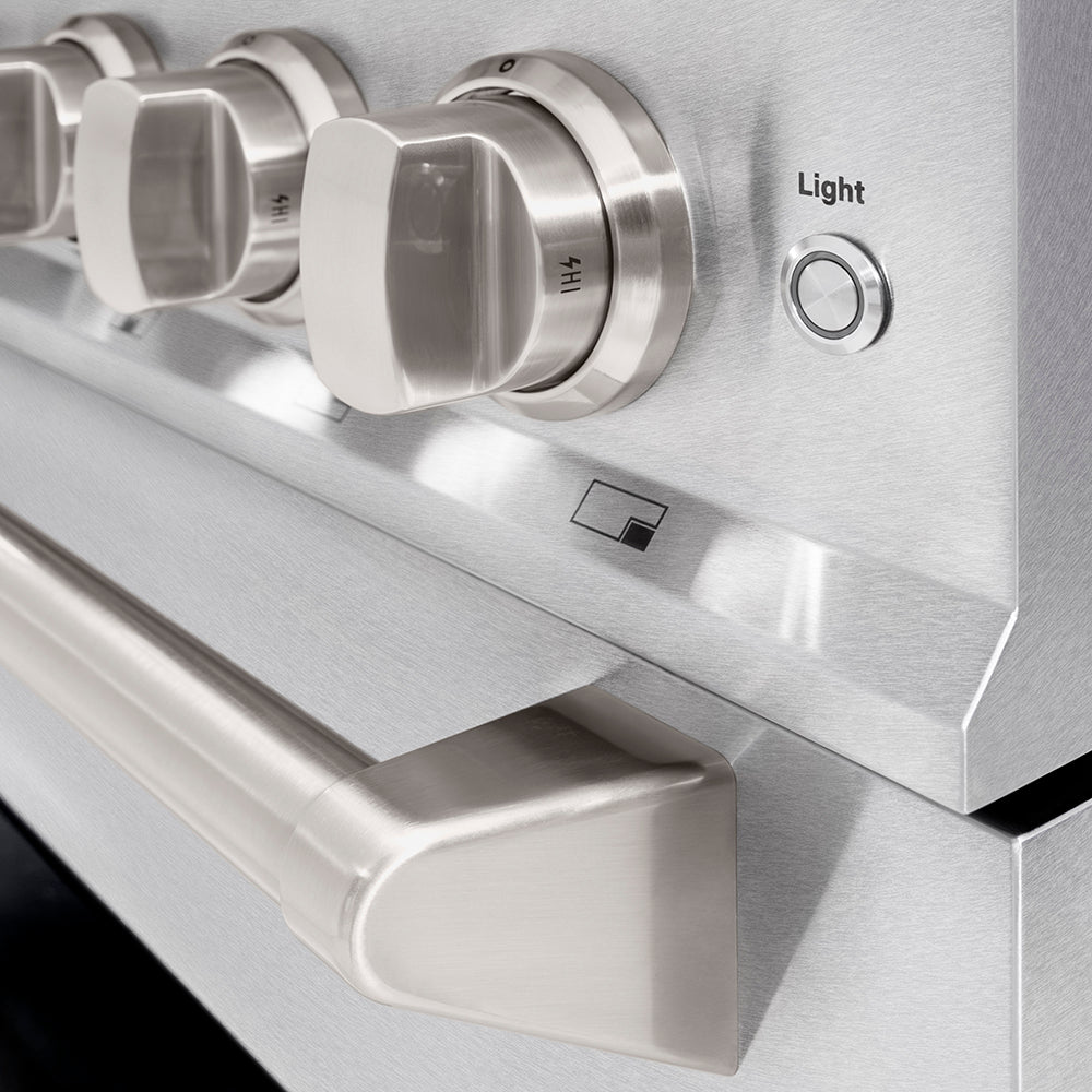 ZLINE 36 in. 5.2 cu. ft. Classic Gas Range with 6 Burner DuoPro™ Cooktop and Convection Gas Oven in Satin Stainless Steel, Open Box-Great Condition