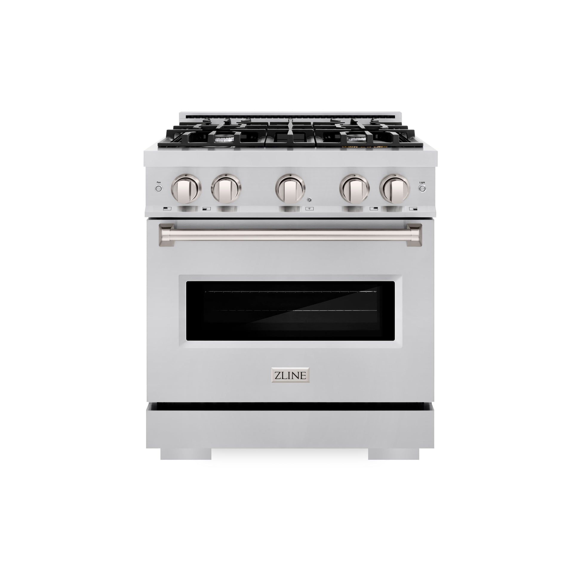 ZLINE 30 in. 4.2 cu. ft. Classic Dual Fuel Range with 4 Burner Gas Cooktop and Electric Convection Oven in Stainless Steel, Open Box-Great Condition
